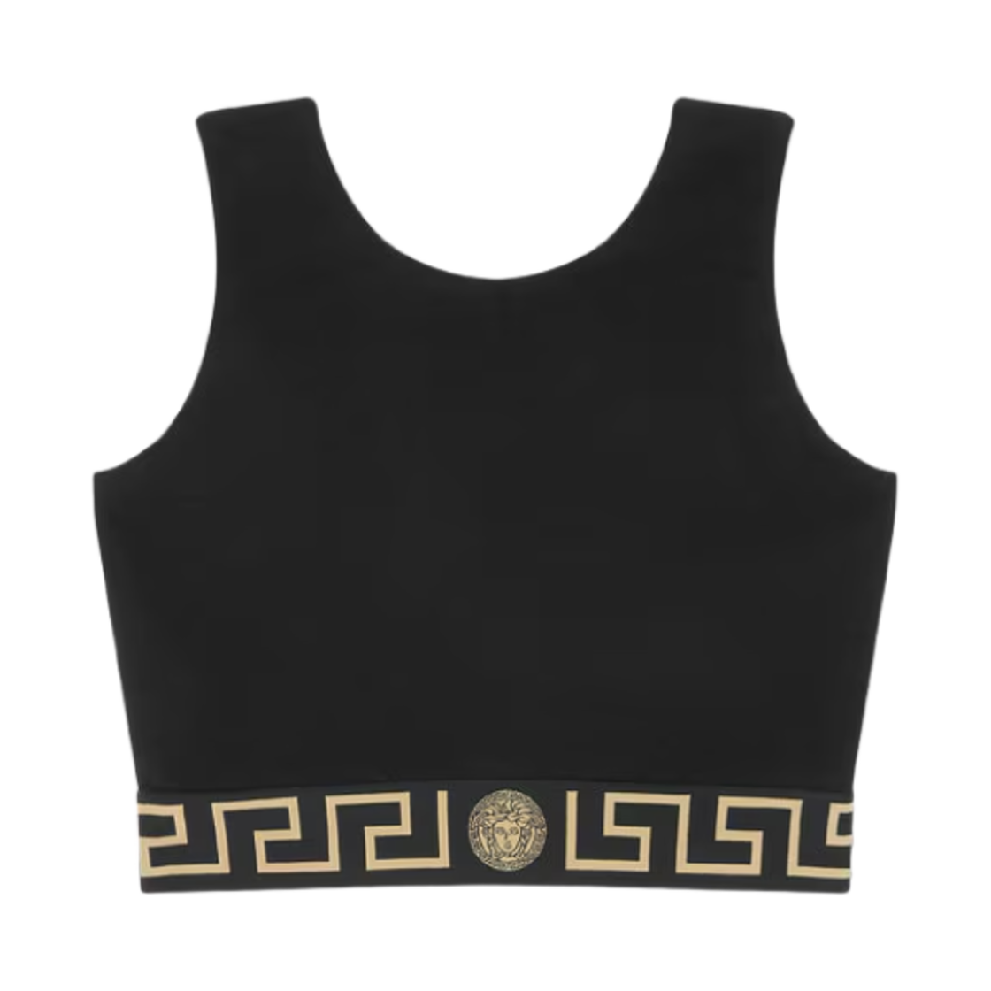 (W) 베르사체 그레카 보더 짐 스포츠 브라 블랙((W) Versace Greca Border Gym Sports Bra Black)
