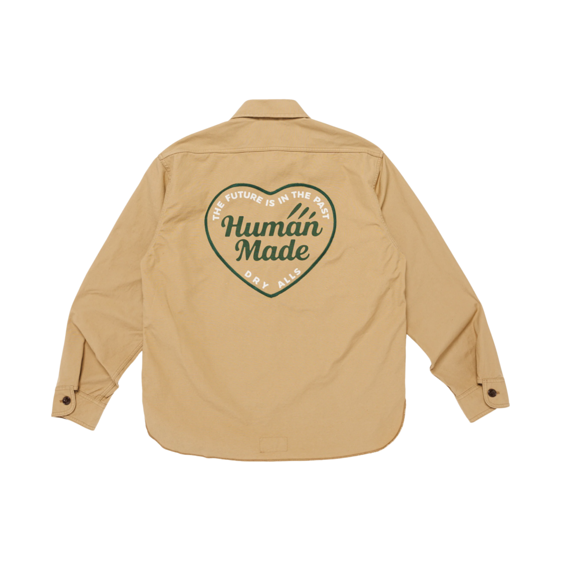 HM29SH002 Human Made Zip-Up Work Shirt Beige