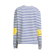 Kapital Border Jersey Crew Long T-Shirt Kinari Blue