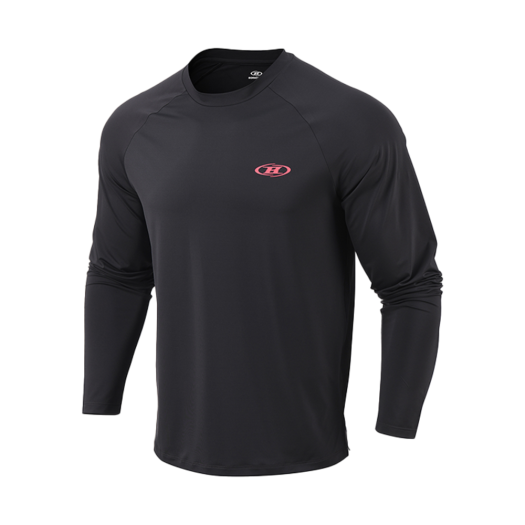 BG1MLT347CH BORN TO WIN BRN Square Quick Dry Long Sleeve Charcoal