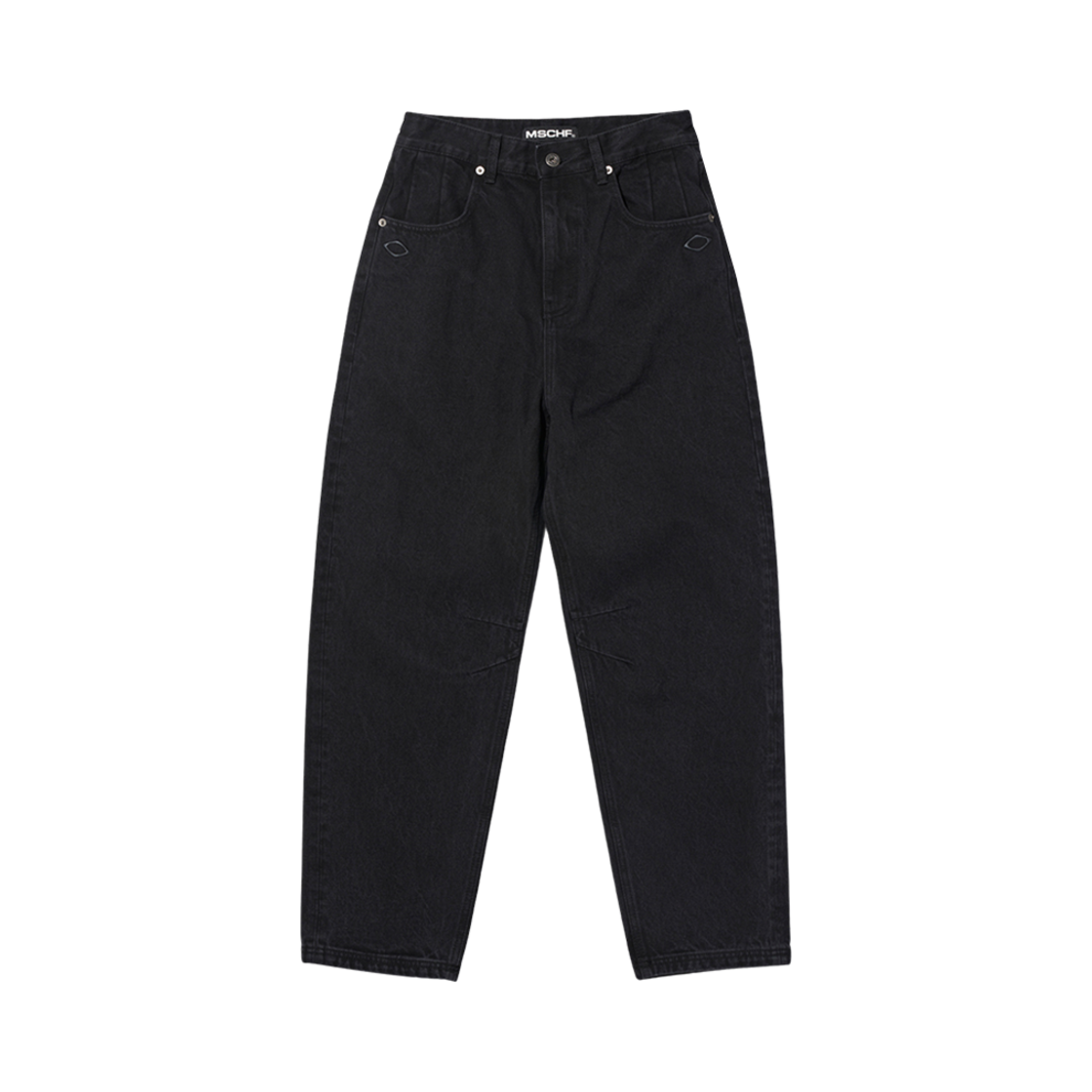 (W) 미스치프 롬버스 슬라우치 워시드 진 블랙((W) Mischief Rhombus Slouchy Washed Jeans Black)