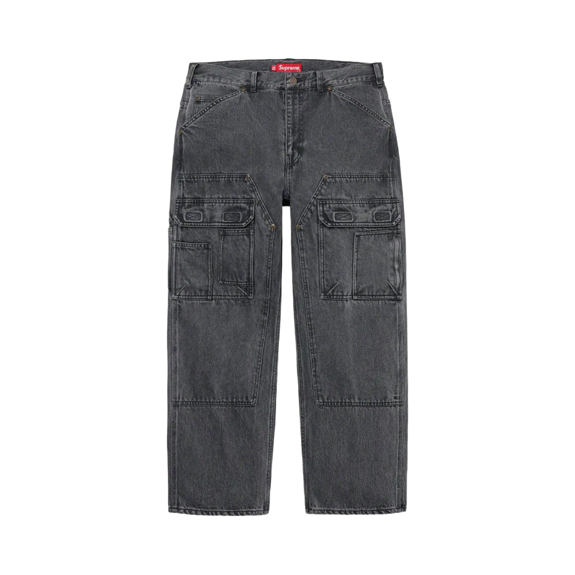 슈프림 더블 니 데님 유틸리티 팬츠 블랙 - 22SS