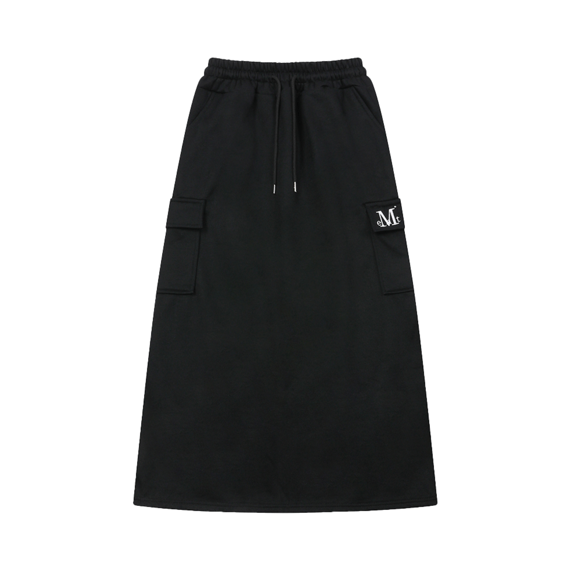 무센트 로더 백 슬릿 카고 스웻 스커트 블랙(MUCENT Roder Back Slit Cargo Sweat Skirt Black) - 1