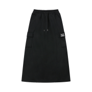 MUCENT Roder Back Slit Cargo Sweat Skirt Black