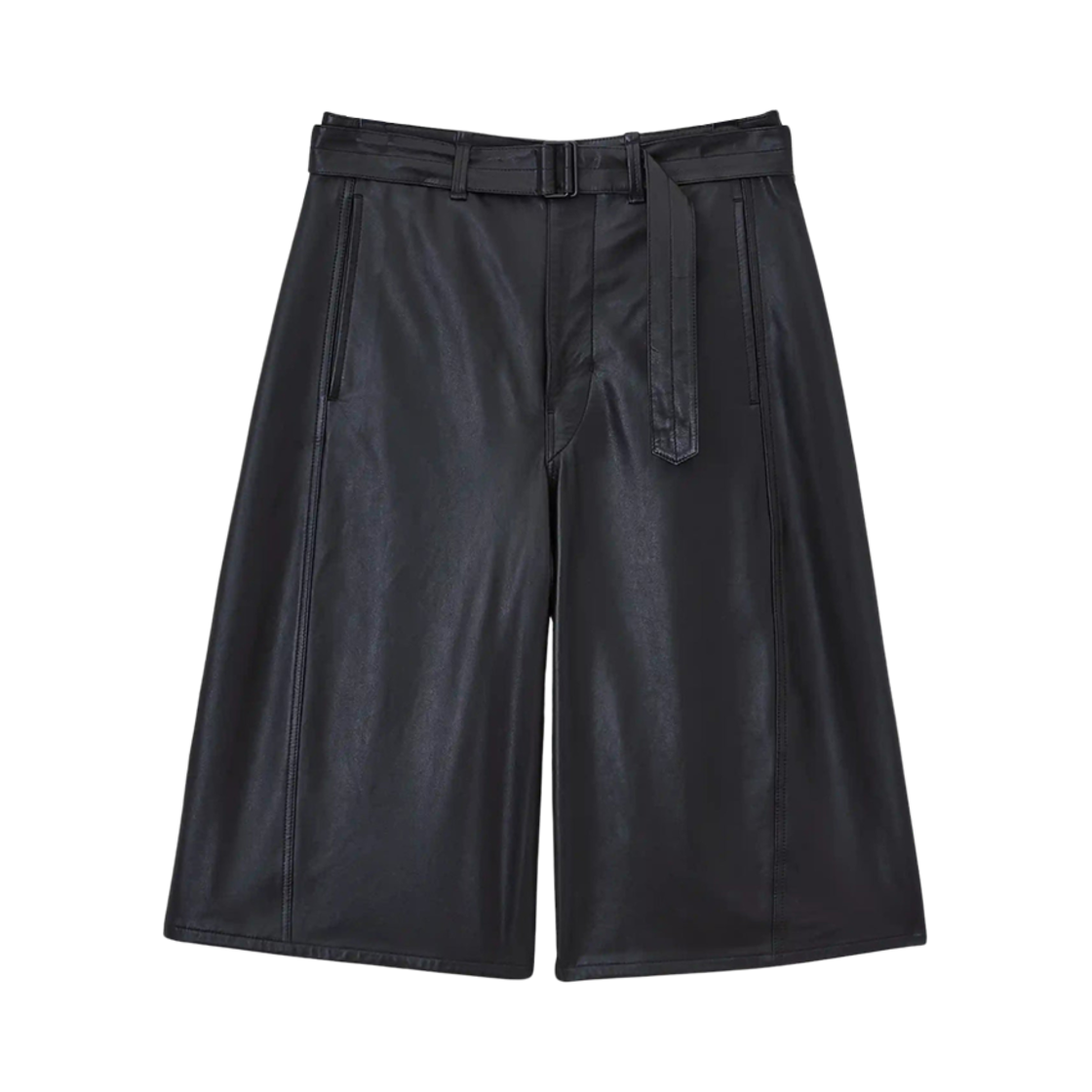 (W) 르메르 소프트 나파 카우 레더 레더 버뮤다 쇼츠 다크 에스프레소((W) Lemaire Soft Nappa Cow Leather Leather Bermuda Shorts Dark Espresso)