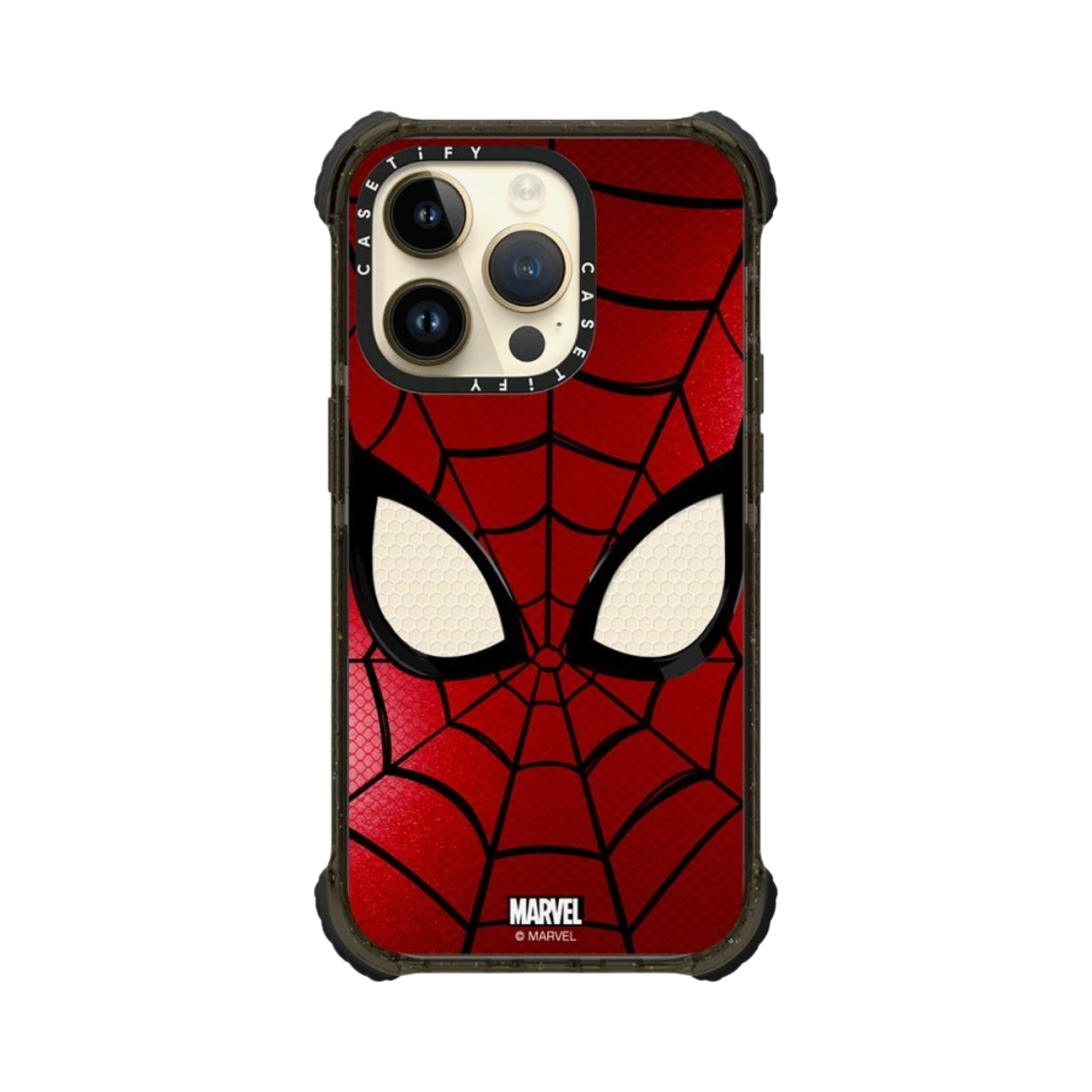 케이스티파이 x 마블 아이폰 스파이더맨 마스크 울트라 임팩트 범퍼 케이스 클리어 블랙(Casetify x Marvel iPhone Spider-Man Mask Ultra Impact Bumper Case Clear Black) - 4