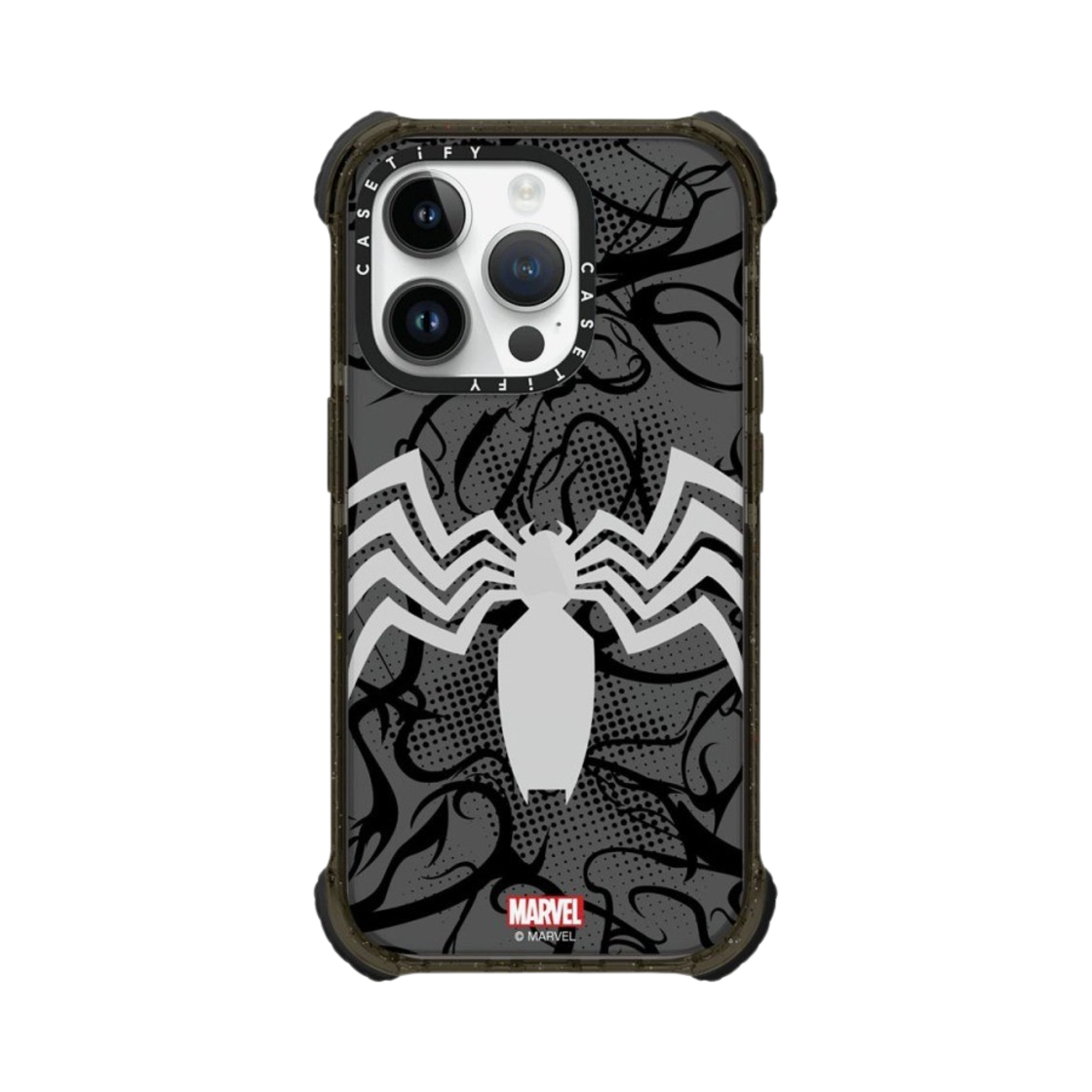케이스티파이 x 마블 아이폰 베놈 수트 울트라 임팩트 범퍼 케이스 클리어 블랙(Casetify x Marvel iPhone Venom Suit Ultra Impact Bumper Case Clear Black) - 1