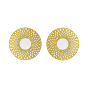 Hermes Soleil d'Hermes Dinner Plate Yellow (2 Plate)