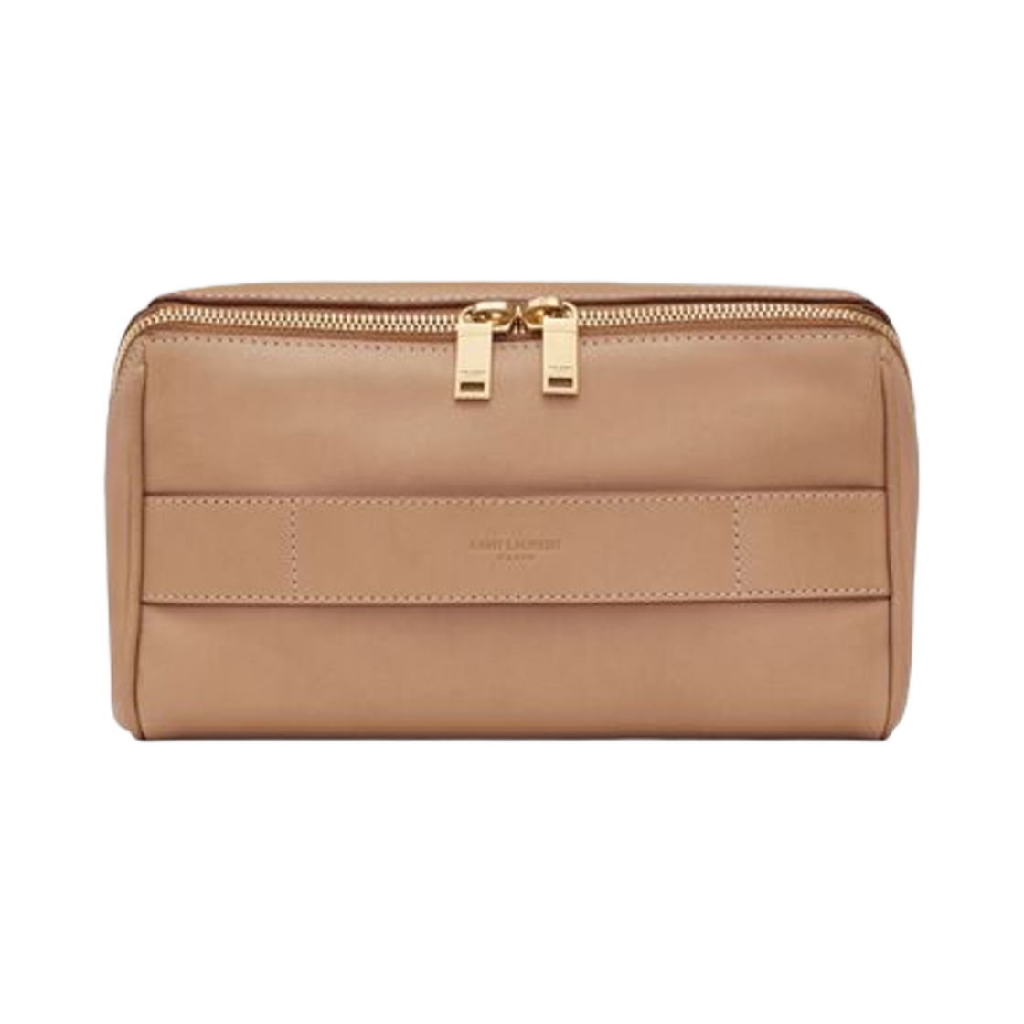 생로랑 파리 큐브 트라우스 베지터블 탠 레더 브라운 골드(Saint Laurent Paris Cube Trousse in Vegetable-Tanned Leather Brown Gold) - 1