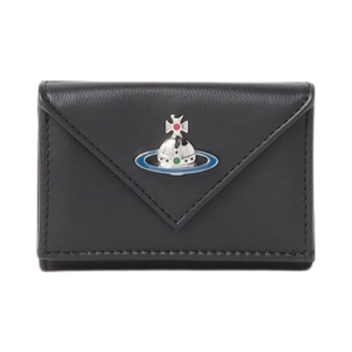 비비안 웨스트우드 나파 엔벨롭 트라이폴드 미니 월렛 블랙(Vivienne Westwood Nappa Envelope Tri Fold Mini Wallet Black) - 1
