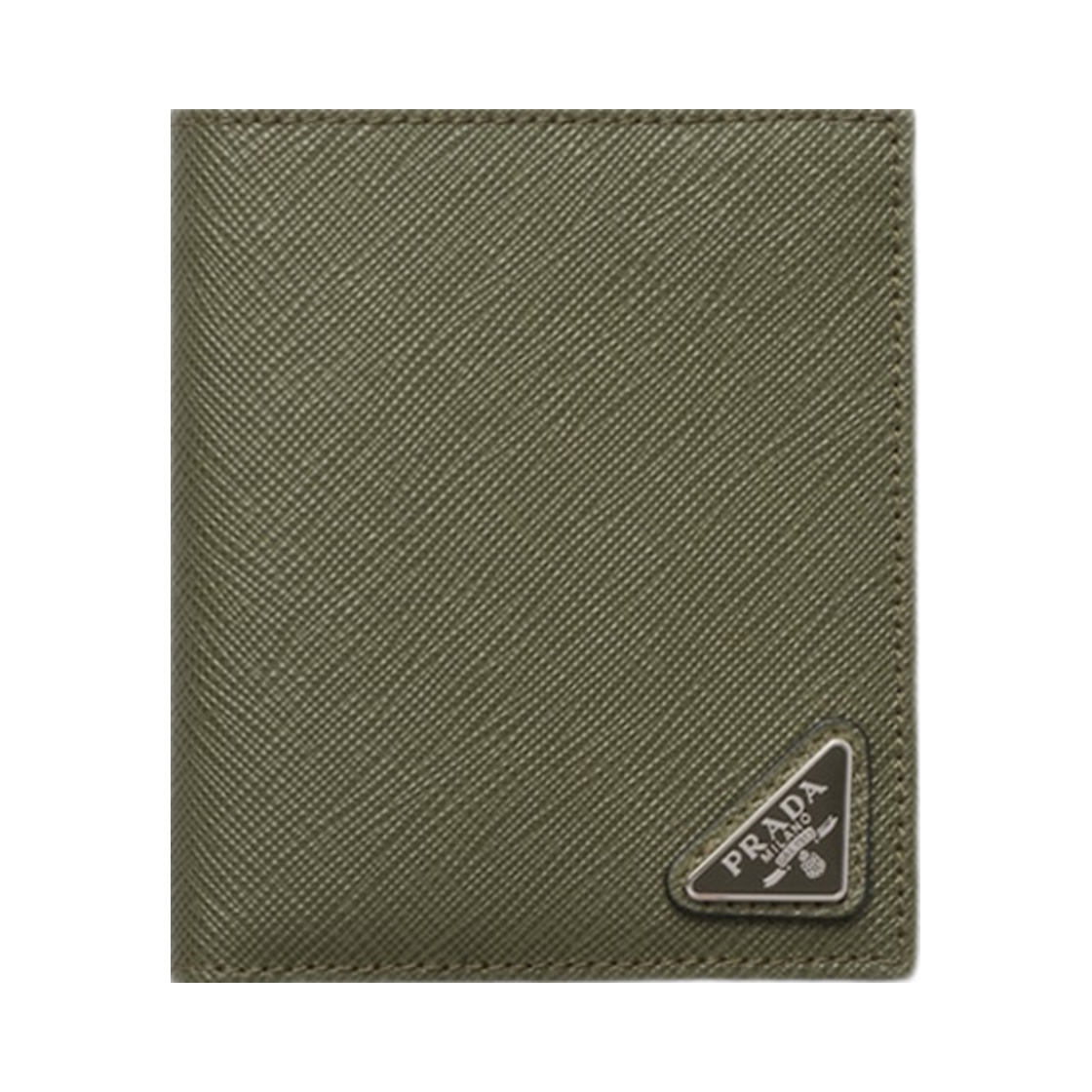 2MO004-QHH-F0466 Prada Saffiano Leather Wallet Loden Green