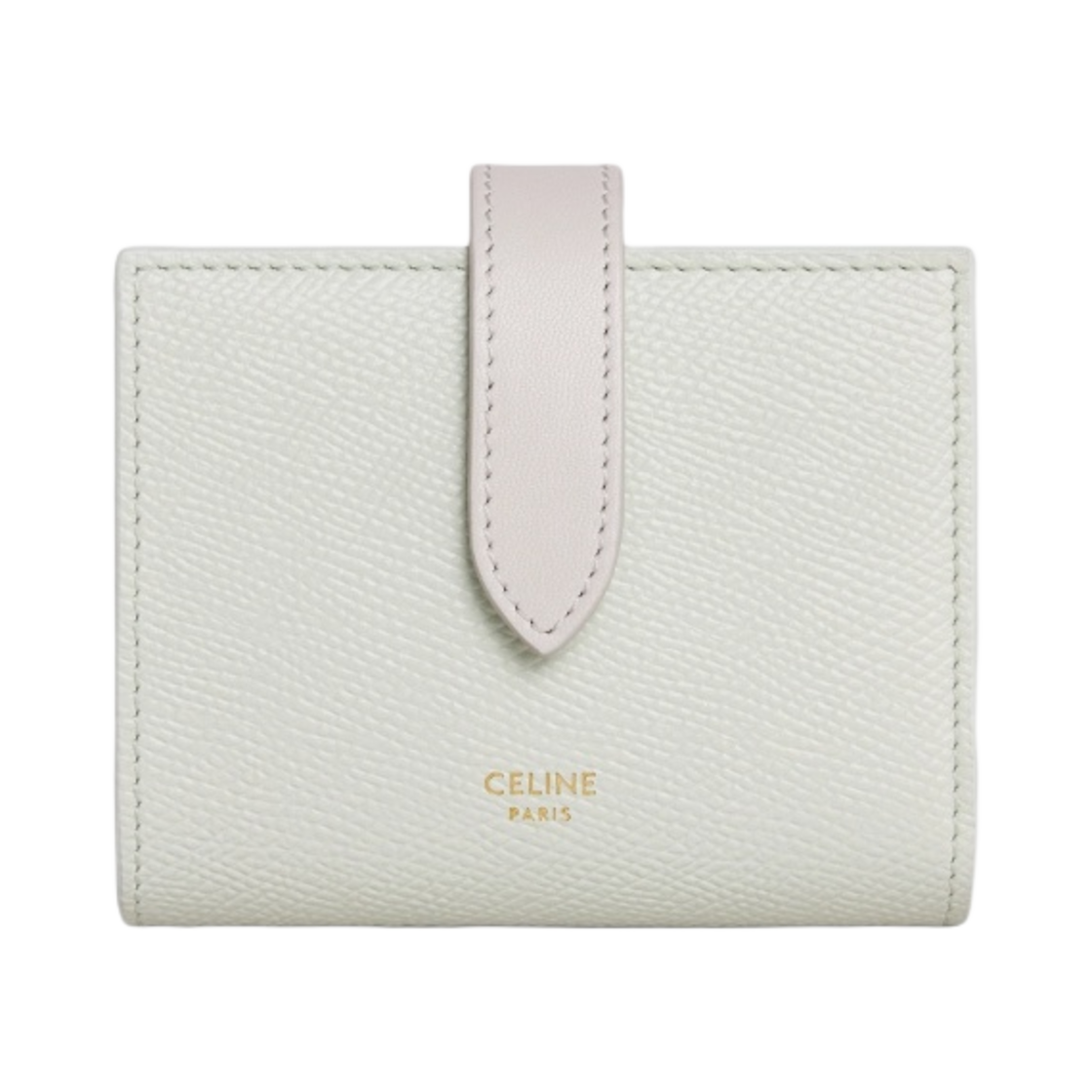 셀린느 바이컬러 그레인드 카프스킨 스몰 스트랩 지갑 제이드 초크(Celine Small Strap Wallet in Bicolour Grained Calfskin Jade Chalk) - 1