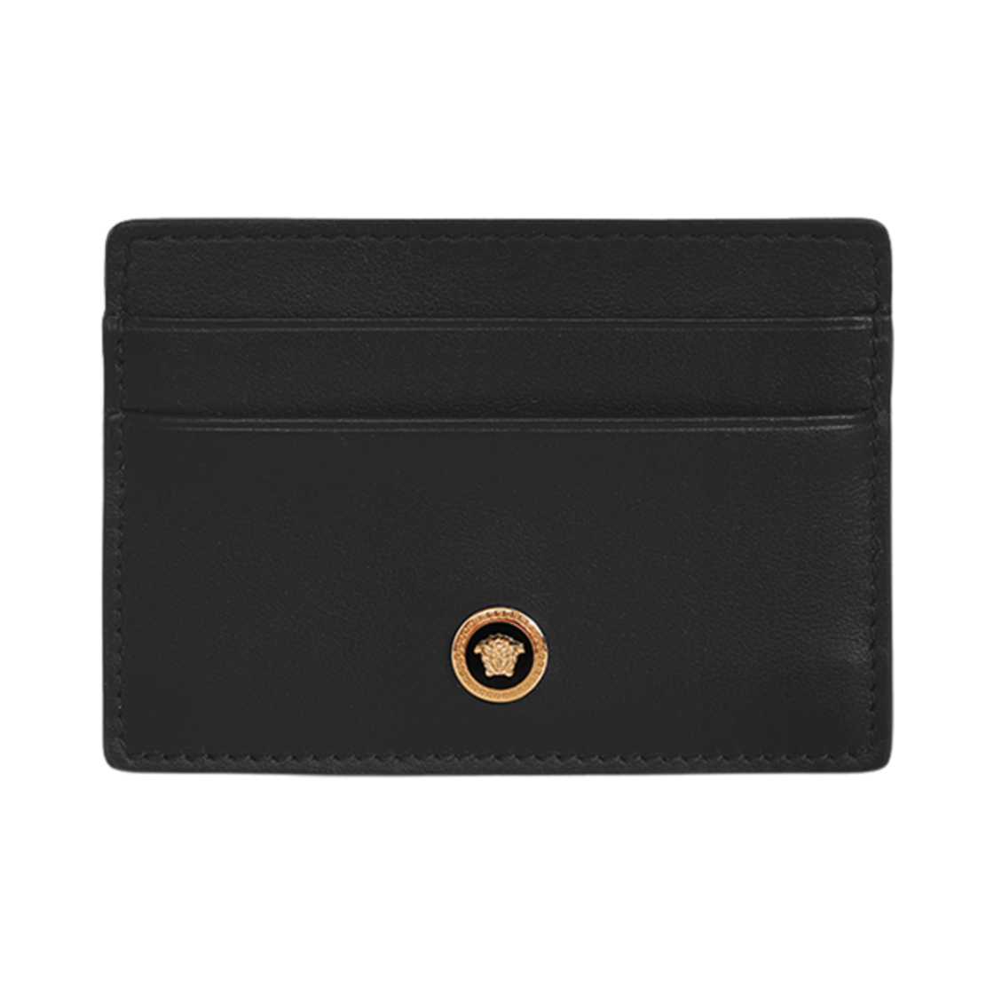 DPN2467-DVTE4-D41OH Versace Medusa Icon Card Holder Black Warm Gold