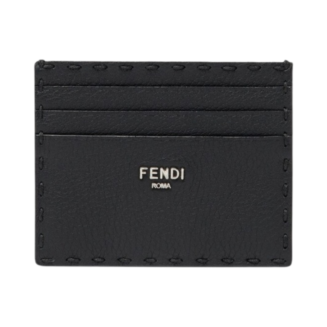 펜디 셀러리아 레더 카드 홀더 블랙(Fendi Selleria Leather Card Holder Black)