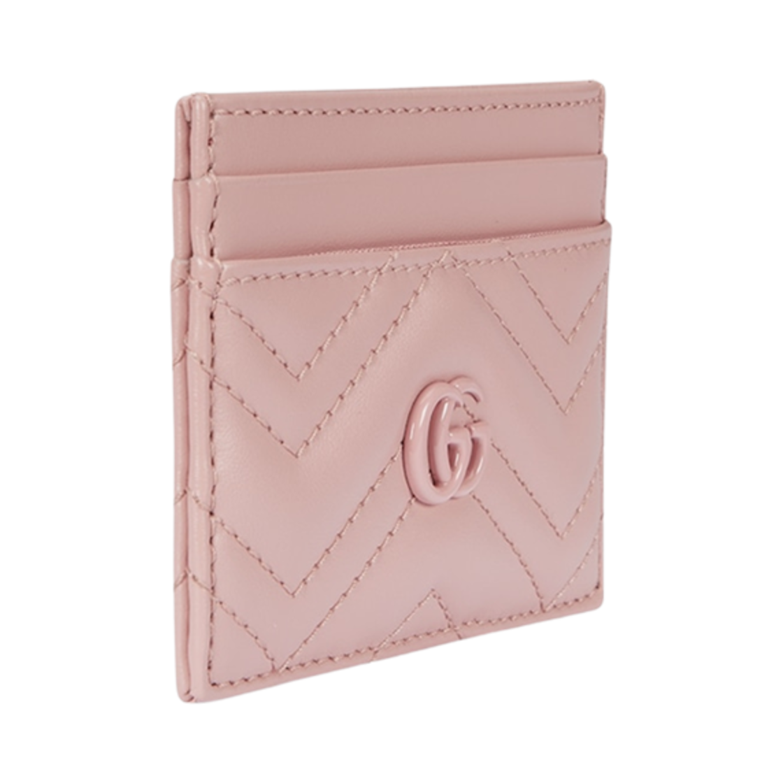 구찌 GG 마몽 마틀라세 카드 케이스 라이트 핑크 레더(Gucci GG Marmont Matelasse Card Case Light Pink Leather) - 2