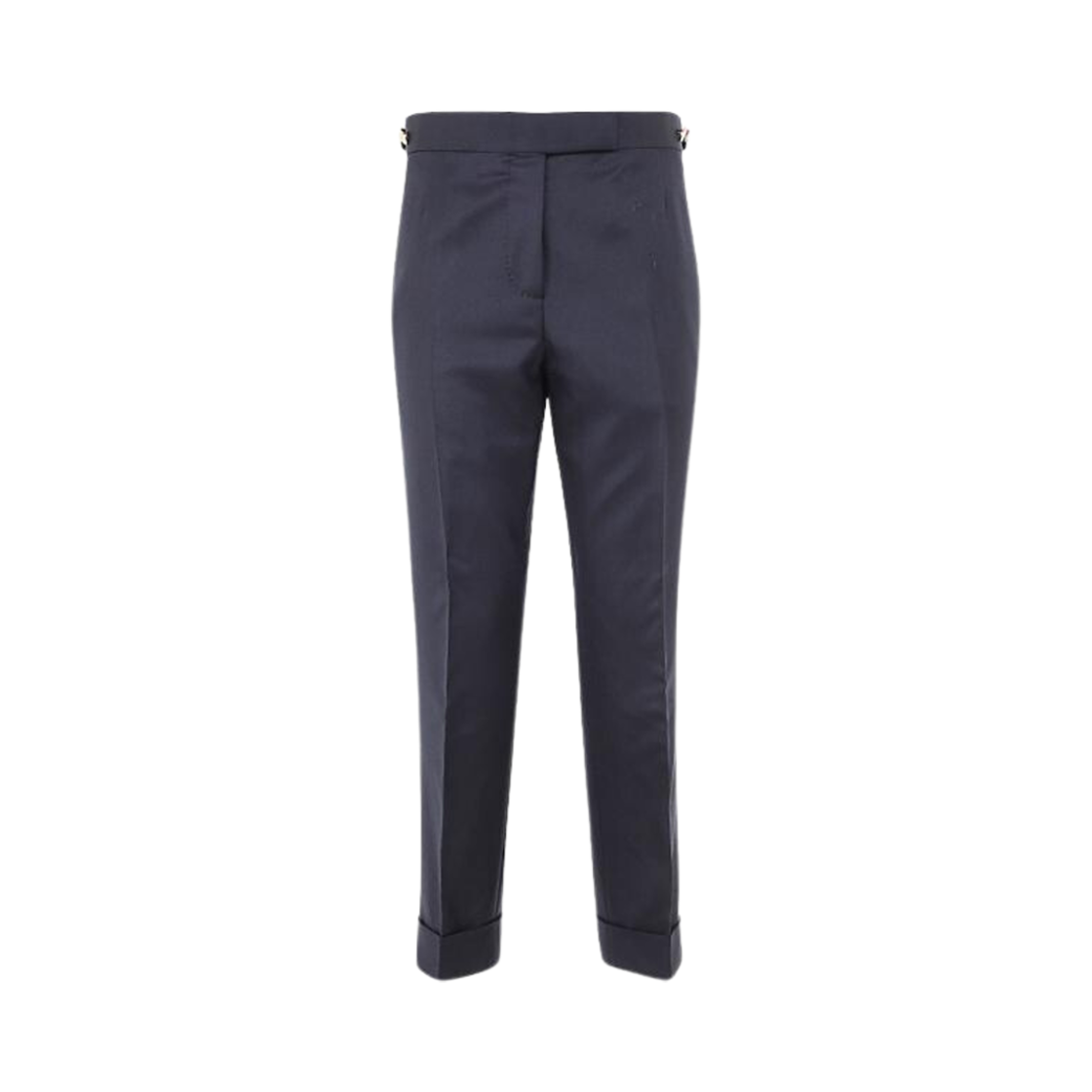 FTC392A-00626-415 (W) Thom Browne Twill Low Rise Slim Trousers Navy