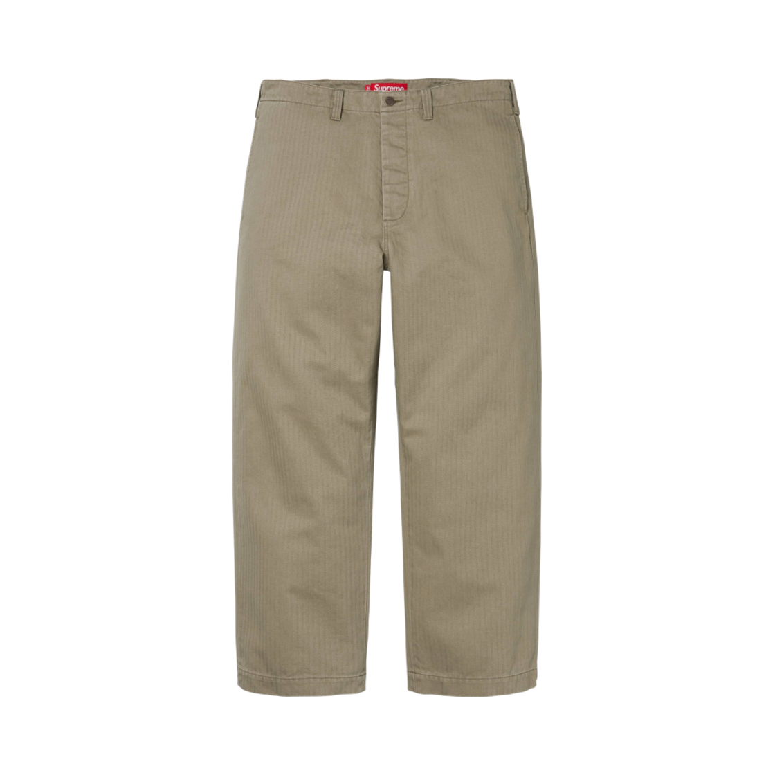 슈프림 워시드 헤링본 치노 팬츠 올리브 - 24FW(Supreme Washed Herringbone Chino Pant Olive - 24FW) - 1