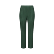 (W) Pleats Please Issey Miyake New Colorful Basics 3 Pants Dark Green