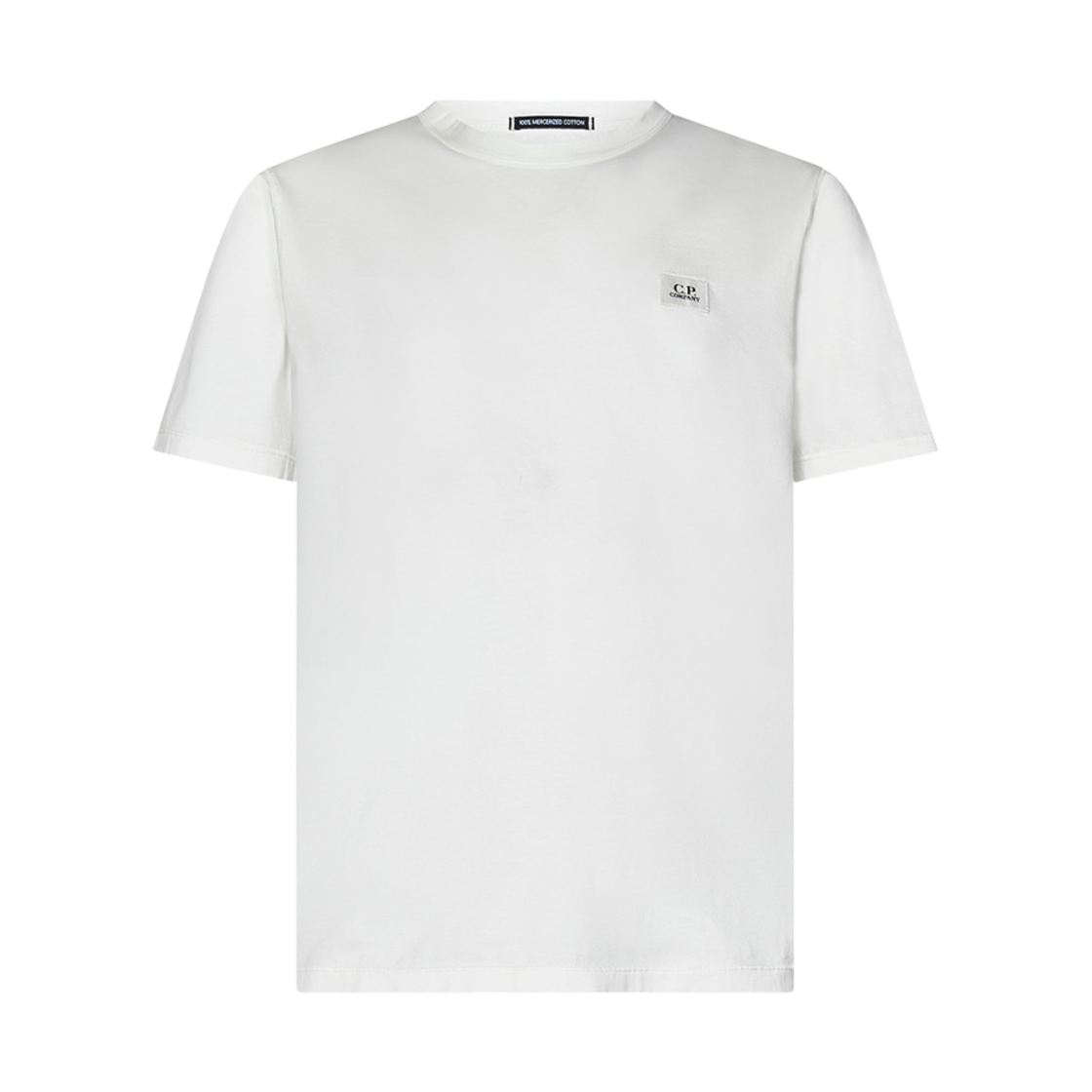 C.P. 컴퍼니 로고 패치 티셔츠 화이트 - 25SS(C.P. Company Logo Patch T-Shirt White - 25SS) - 1