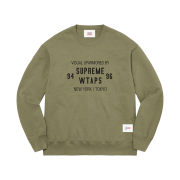Supreme x WTAPS Crewneck Light Olive - 21FW