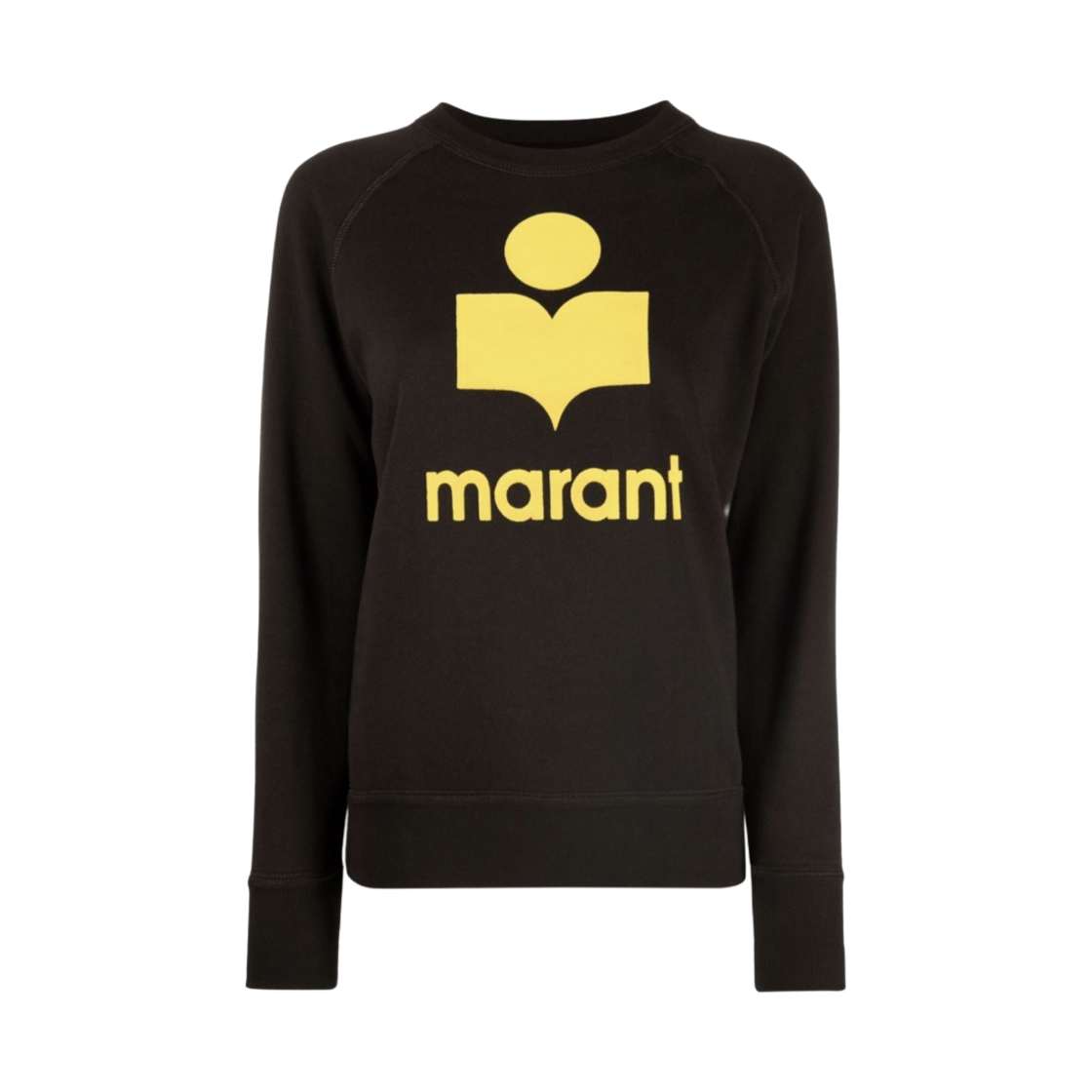 SW0037-21A037E-YWFK (W) Isabel Marant Milly Sweatshirt Black Yellow - 21FW