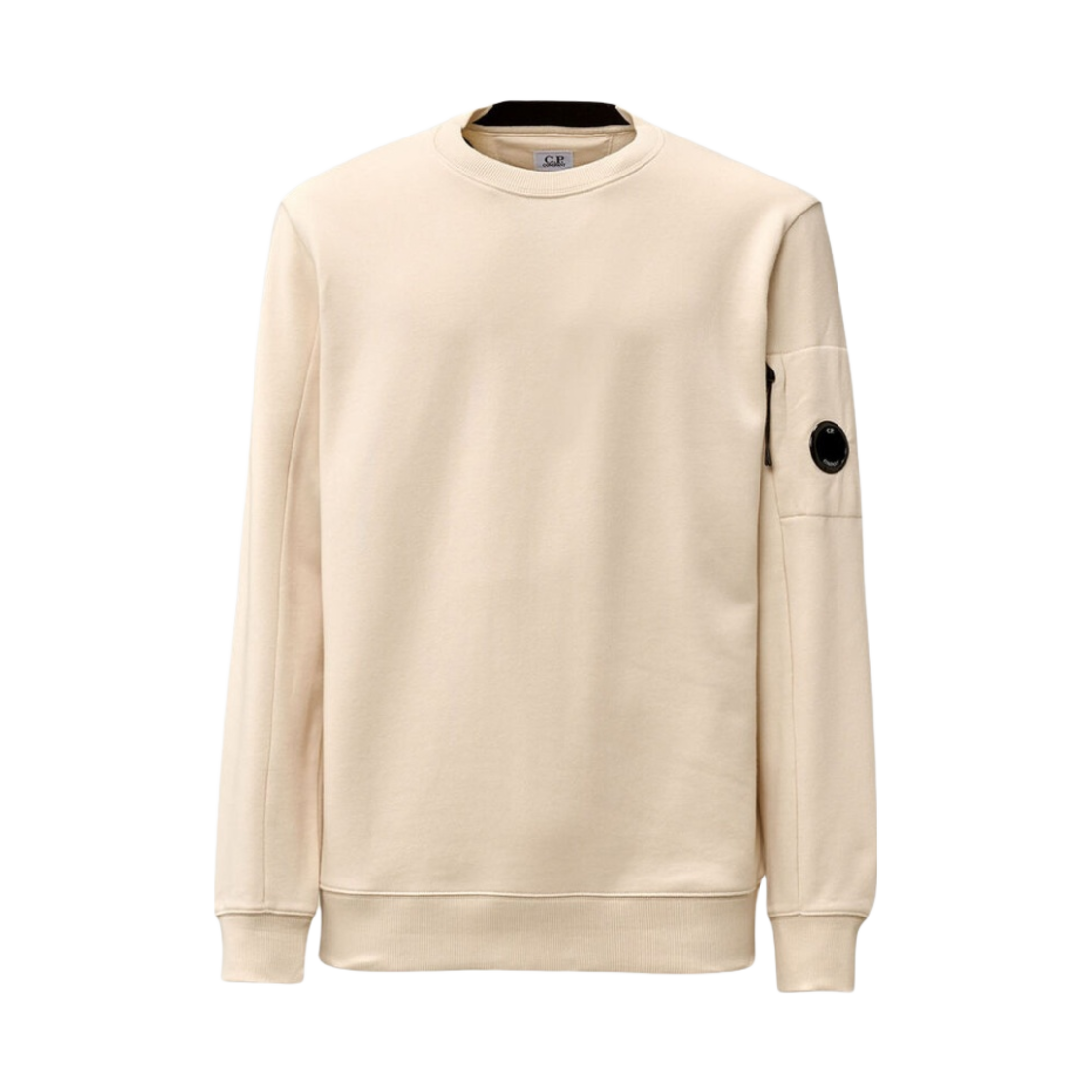 16CMSS022A005086W402 C.P. Company Diagonal Raised Fleece Sweatshirt Pistachio Shell Beige - 24SS