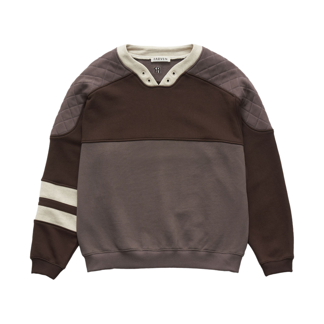 파르벵 Beton 퀼팅 스웨트셔츠 브라운