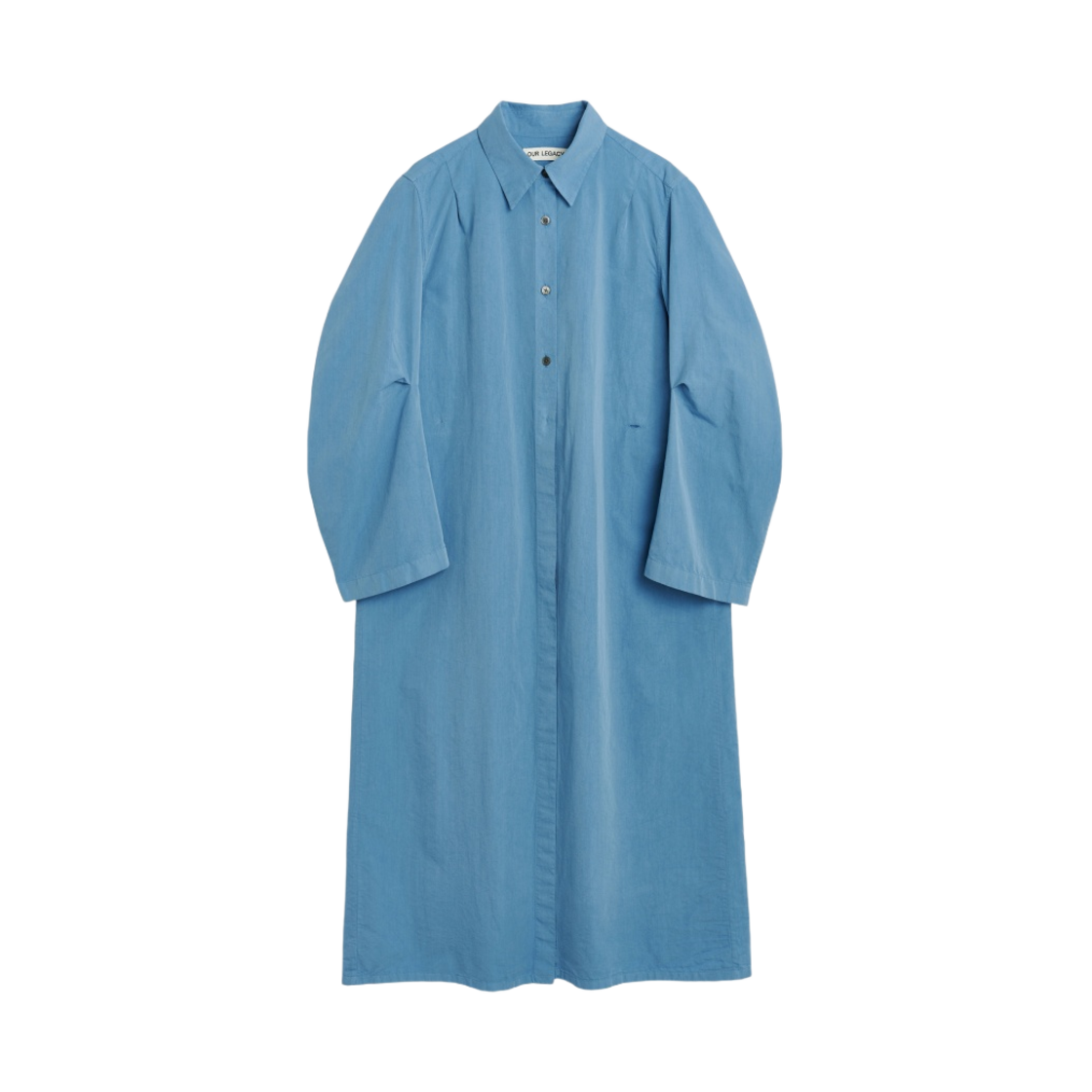 (W) 아워레가시 머신 드레스 피치드 쿠프로 앤티크 블루((W) Our Legacy Machine Dress Peached Cupro Antique Blue) - 1