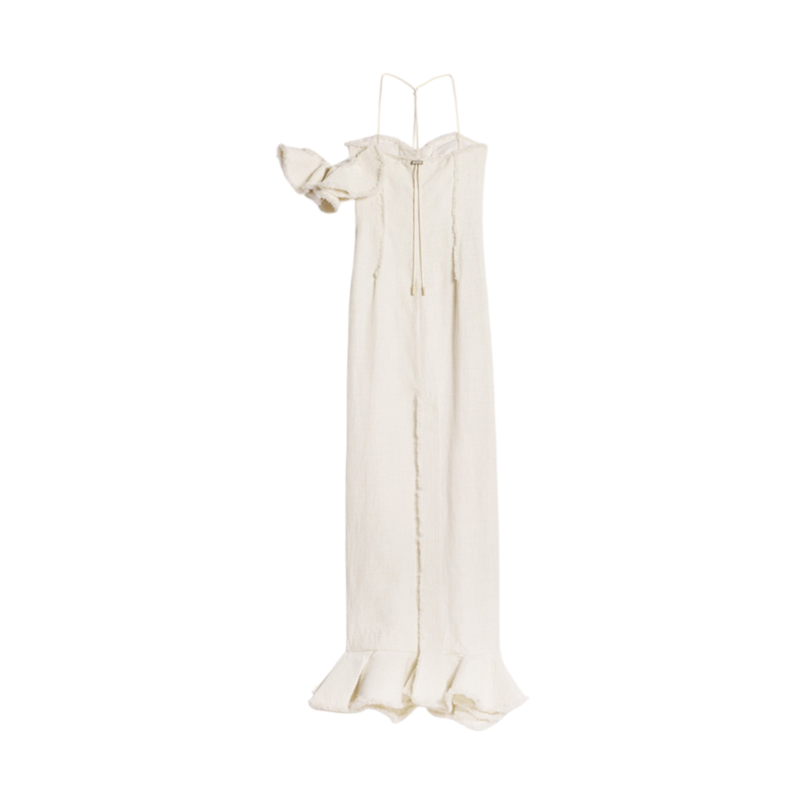 (W) 자크뮈스 라 로브 아티초크 롱 스트랩리스 드레스 오프 화이트((W) Jacquemus La Robe Artichaut Long Strapless Dress Off White) - 2