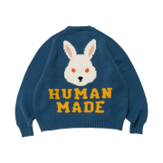 Human Made Rabbit Raglan Knit Sweater Blue