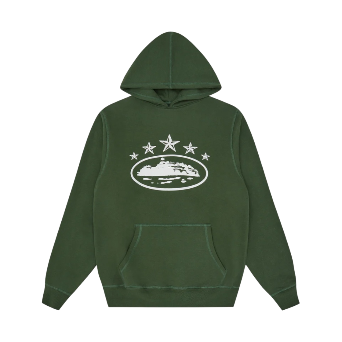 코르테이즈 5 스타즈 알카트라즈 후드 그린(Corteiz 5 Starz Alcatraz Hoodie Green) - 1