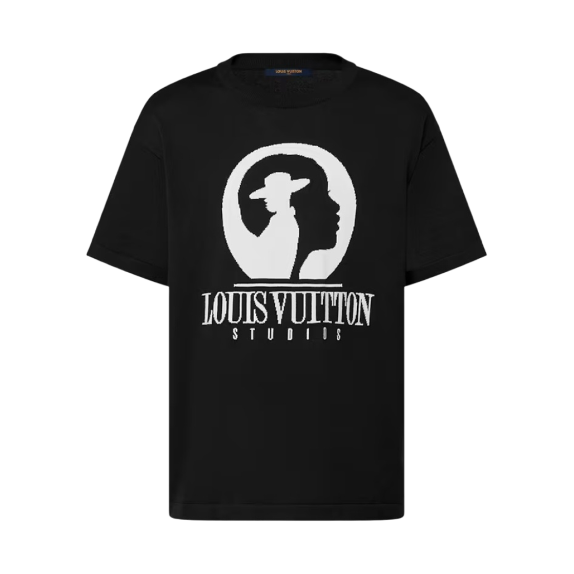 루이비통 숏슬리브 코튼 인타르시아 크루넥 다크 그레이