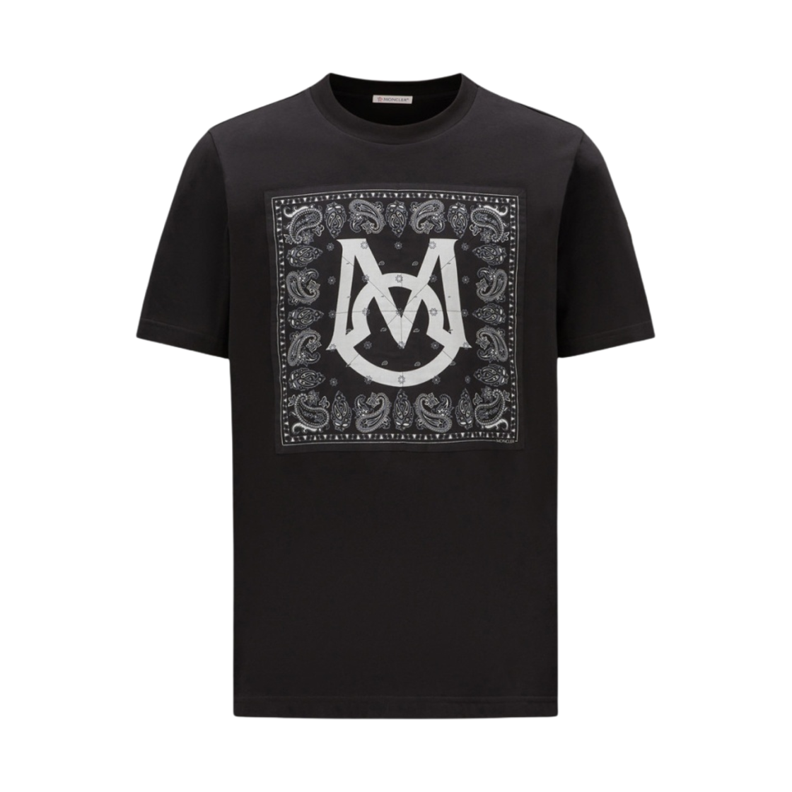몽클레르 반다나 모티프 티셔츠 블랙 - 23FW(Moncler Bandana Motif T-Shirt Black - 23FW) - 1