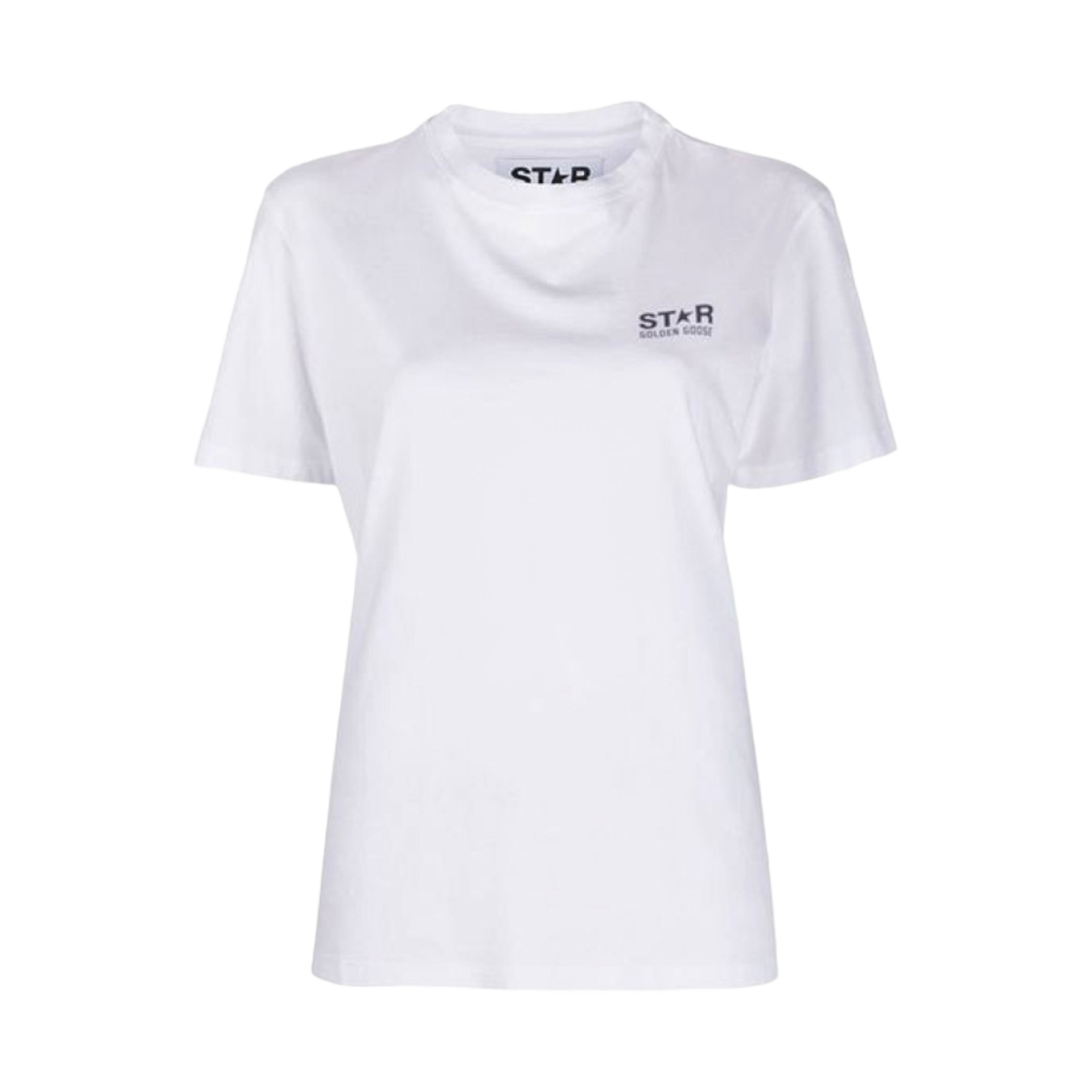 (W) 골든구스 다크 블루 스타 온 더 백 티셔츠 화이트((W) Golden Goose Dark Blue Star On The Back T-Shirt White)