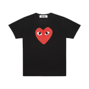 Play Comme des Garcons Red Heart T-Shirt Black
