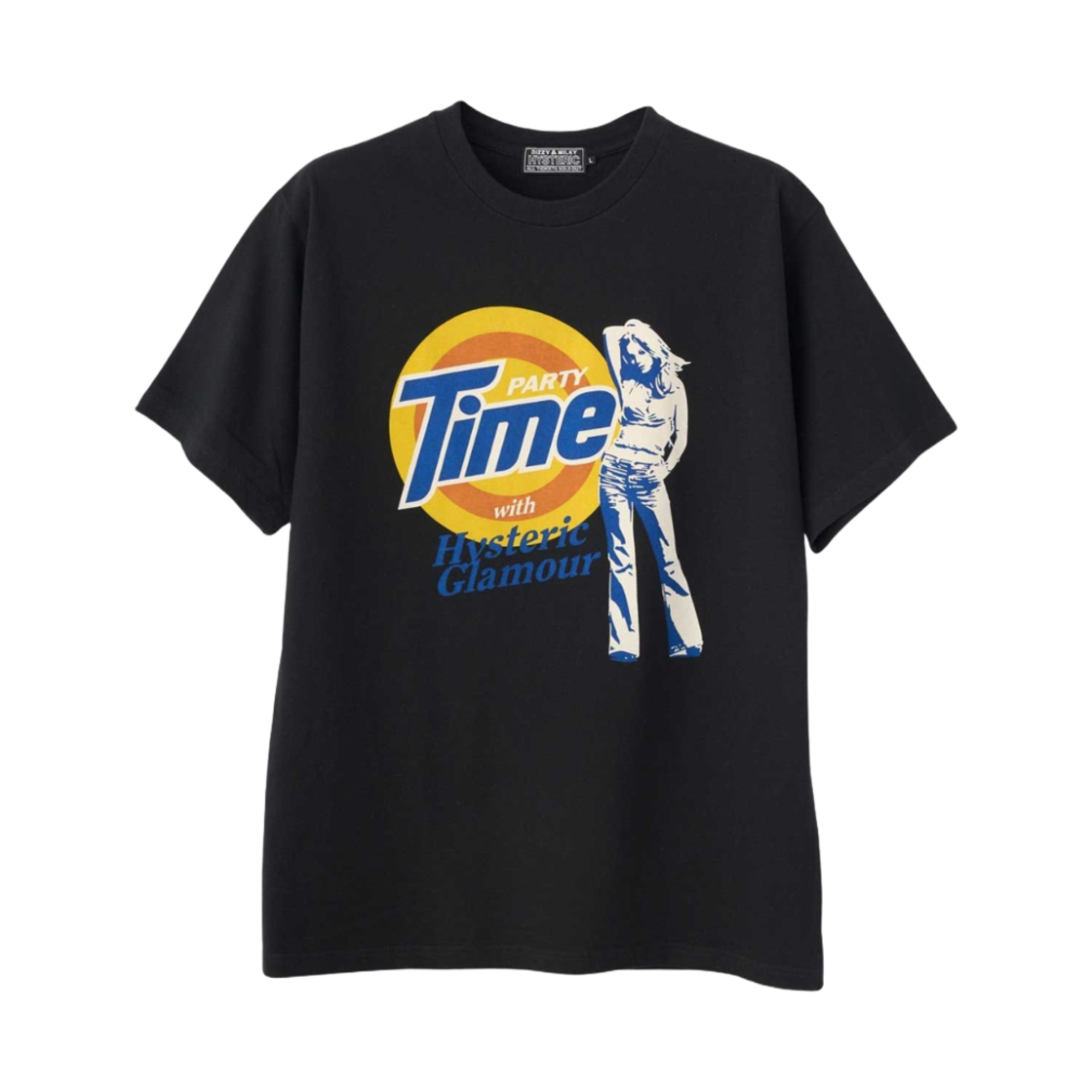 히스테릭 글래머 파티 타임 티셔츠 블랙(Hysteric Glamour Party Time T-Shirt Black) - 1