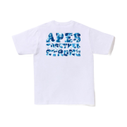 BAPE ABC Camo College ATS T-Shirt White Blue