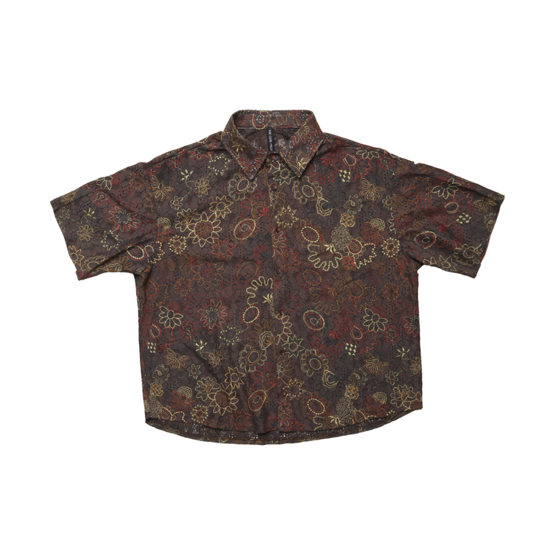 GT25SUMMER06 THE GREATEST Flower Shirts Brown