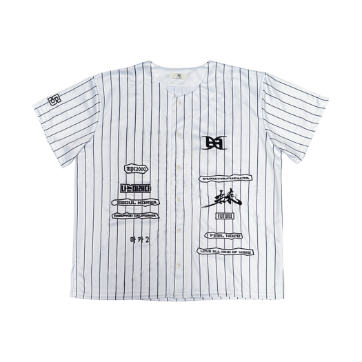 SIZE 1-35DU010102 / SIZE 2-35DU010202 IAMTHEFUTURE Baseball Half Shirt White