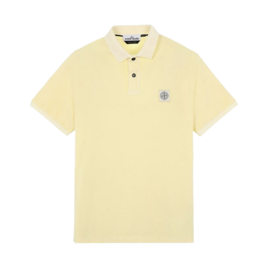 Stone Island 22S67 Pigment Dyed Polo Shirt Lemon - 21SS
