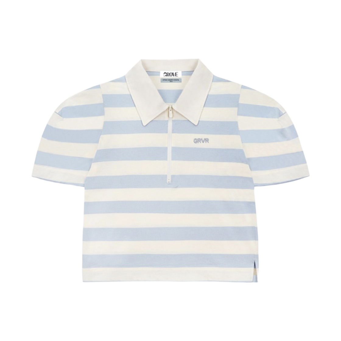 (W) 그로브 에버린 티셔츠 스카이 블루 크림 - 23ES((W) Grove Everlyn T-Shirt Sky Blue Cream - 23ES)