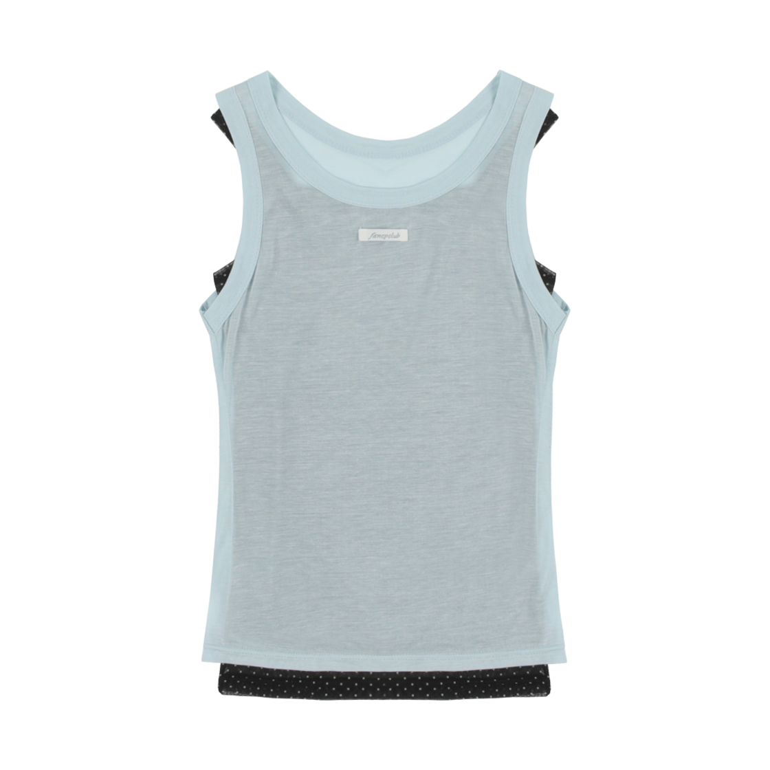 F25QB134BL Fancy Club 3-Way Dot Mesh Layered Sleeveless Sky Blue - 대표 이미지 #1