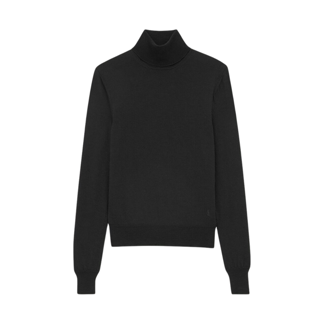 (W) 생로랑 카산드라 터틀넥 스웨터 울 블랙((W) Saint Laurent Cassandre Turtleneck Sweater In Wool Black)