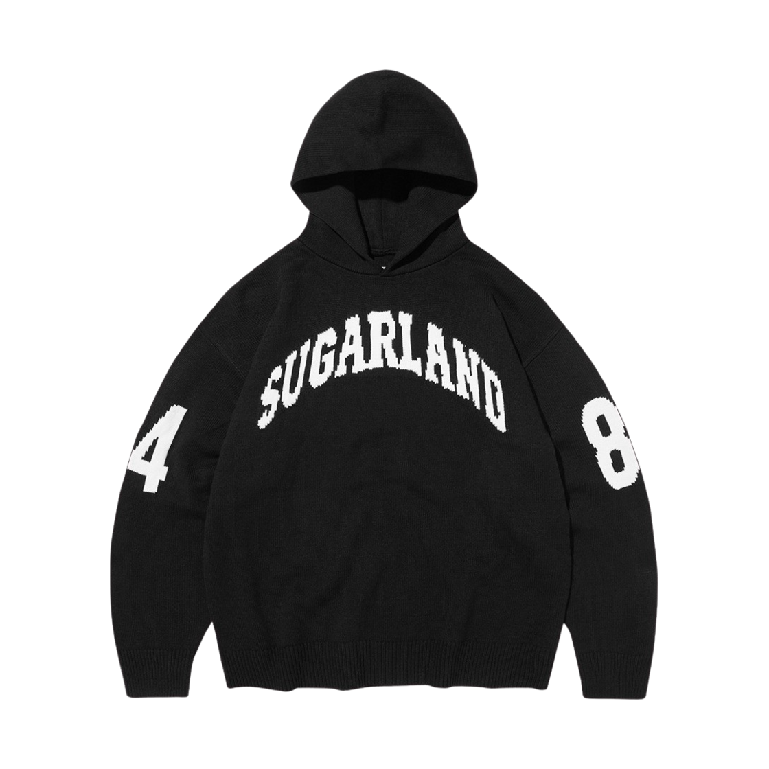 스웨이드 슈가랜드 니트 후드 블랙(Suade Sugarland Knit Hoodie Black)