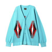 Needles V-Neck Chimayo Cardigan Sax Blue