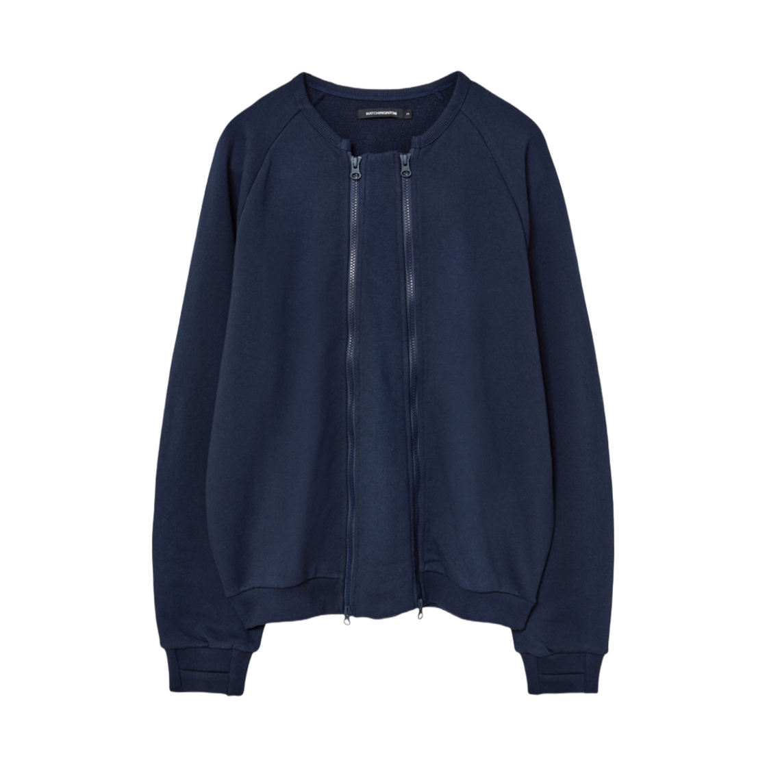 해칭룸 듀얼 집 가디건 다크 블루