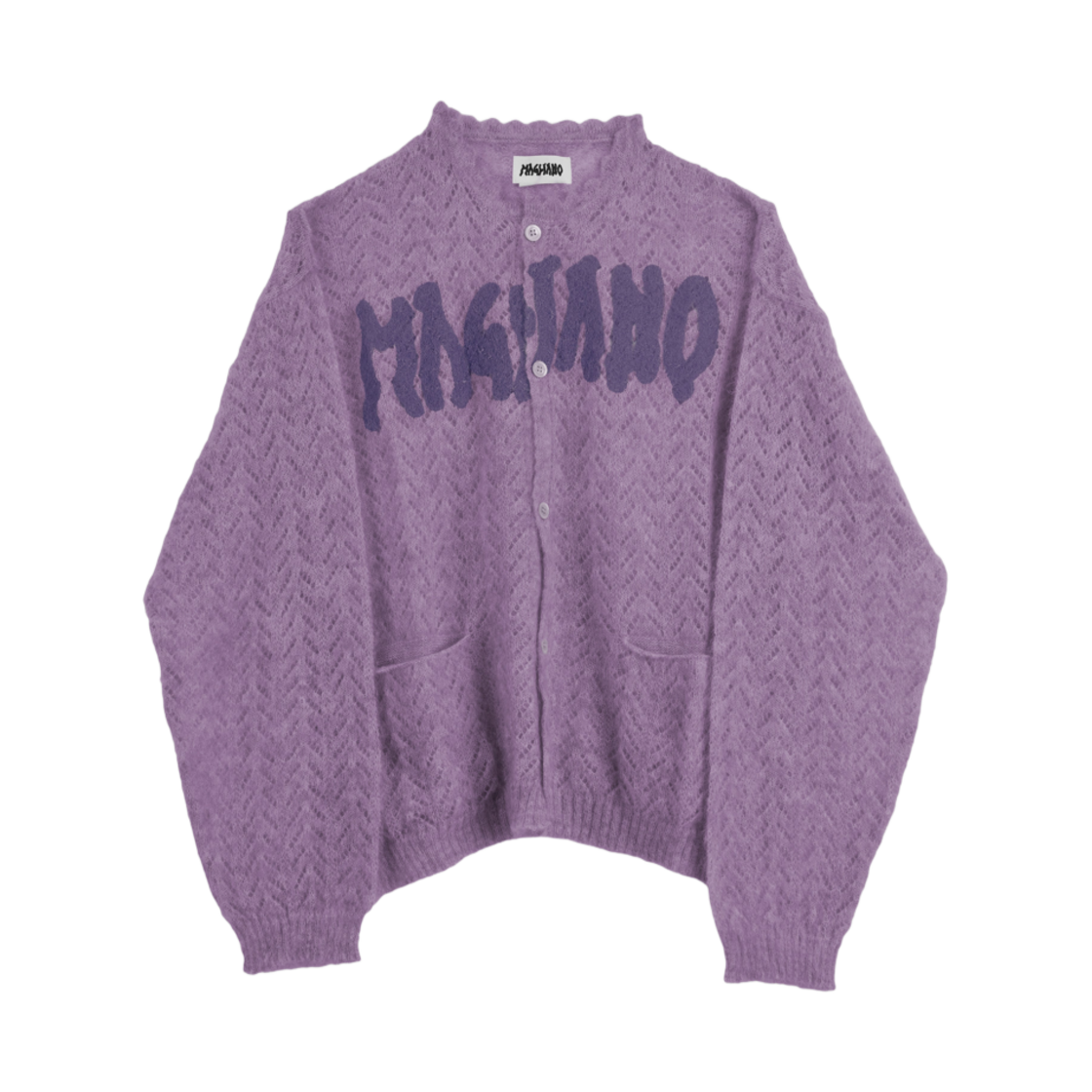 마리아노 레이스 이펙트 클래식 빔보 가디건 라일락(Magliano Lace Effect Classic Bimbo Cardigan Lilac)