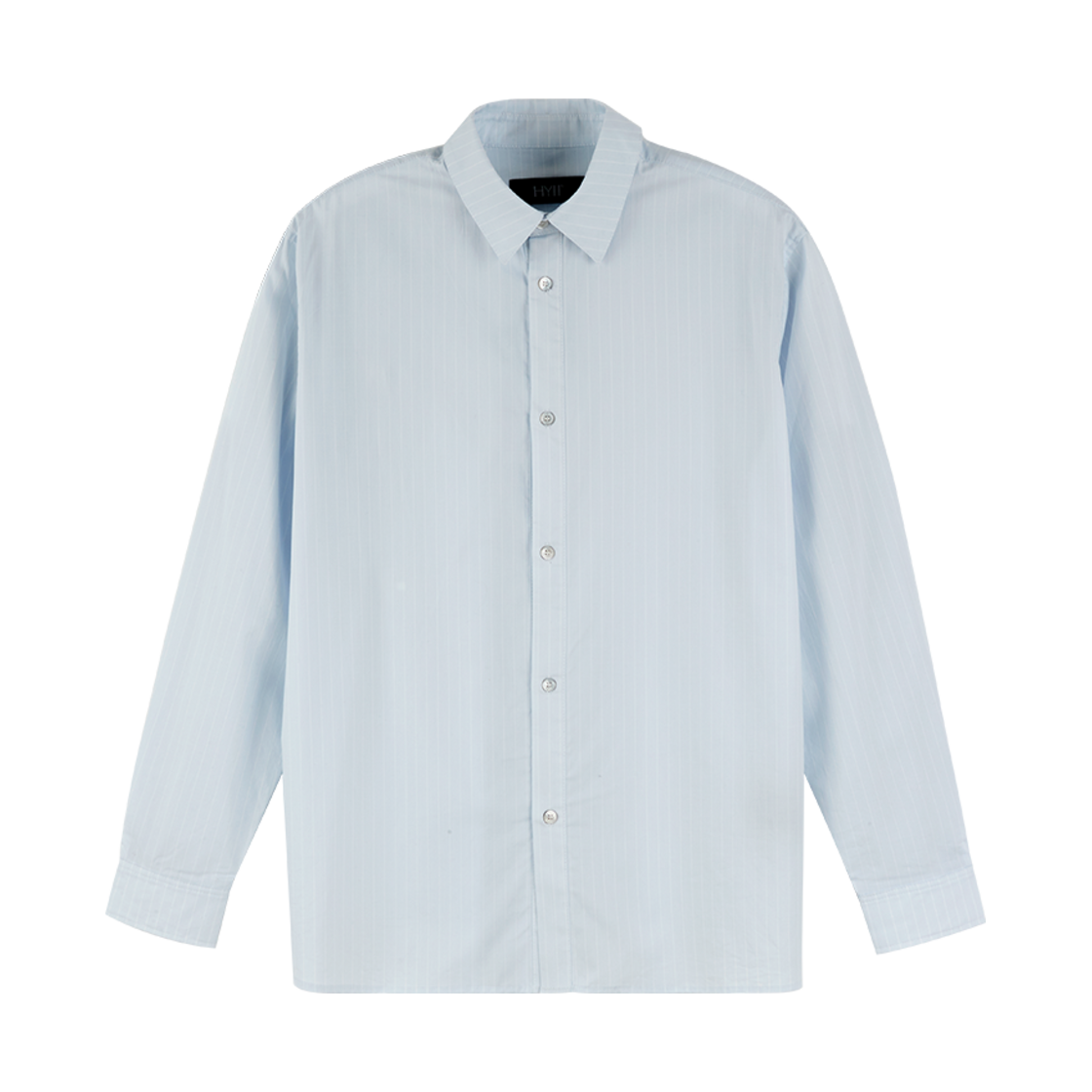 하이투 백 스트랩 긴팔 스트라이프 셔츠 스카이 블루(HYII Back Strap Long Sleeves Stripe Shirt Sky Blue)