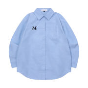 MUCENT Roson Classic Round Cuff Loose Fit Shirt Sky Blue