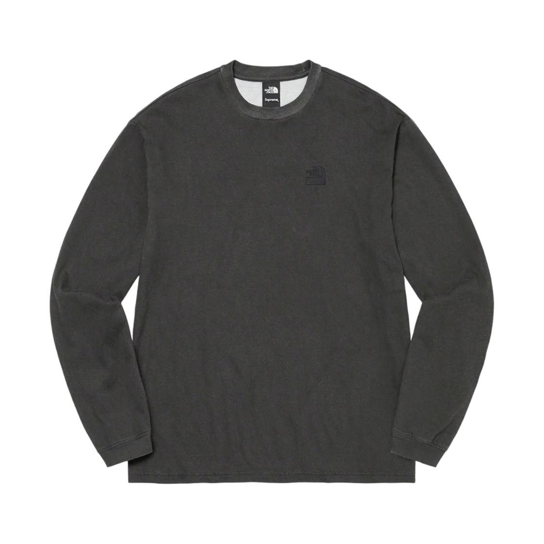 슈프림 x 노스페이스 피그먼트 프린티드 롱슬리브 탑 블랙 - 22FW